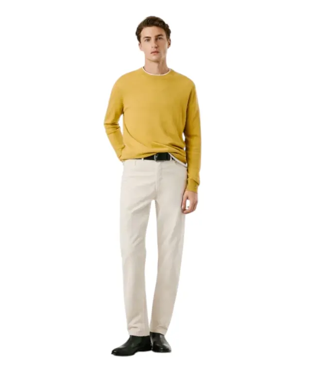 Pepe Jeans - Ανδρικό Πουλόβερ Βαμβακερό Andre Crew Neck PM7000013-088 Κίτρινο - XL 3