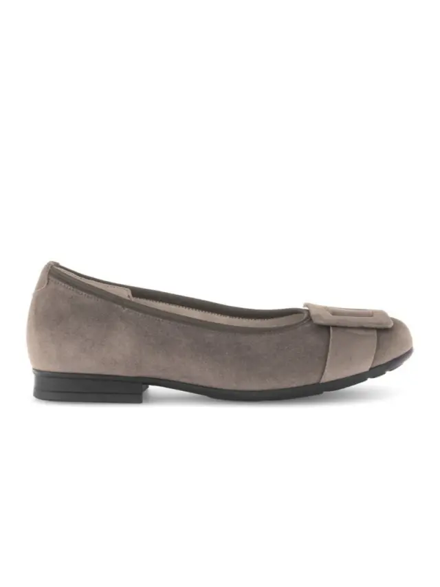 Gabor Μπαλαρίνες Γυναικείο δέρμα Nubuck Γκρί GAB/72463 20-MOHAIR 3
