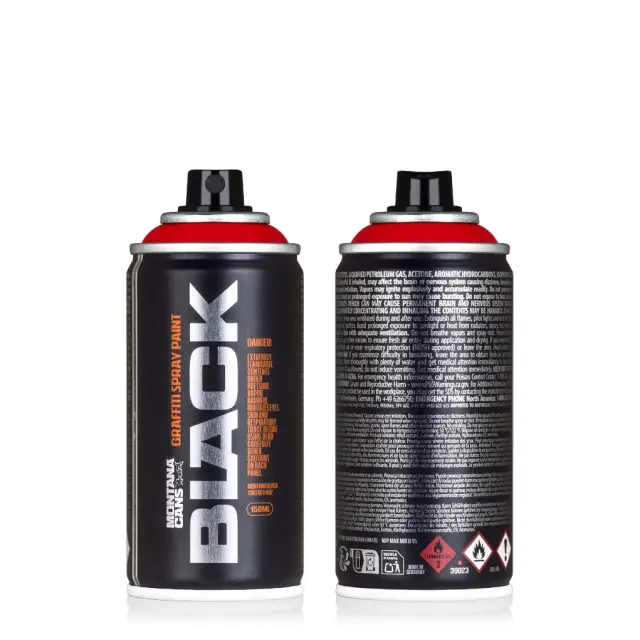 Montana Black Spray Paint 150ml BLK-2093 Code Red 2