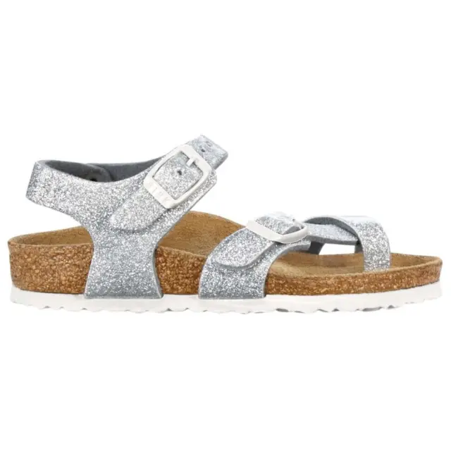 Birkenstock Πέδιλα Παιδικό Birko-Flor(ανθεκτικό υλικό της Birkenstock-επιτρέπει την επαφή με το νερό) Ασημί BIR/TAORMINA KIDS MAGIC 371553 SILVER - 25