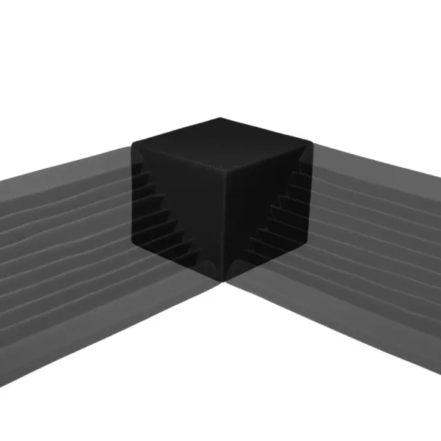 DNA ABC BK black acoustic corner cube soundproofing foam reverberation echo reduction 2
