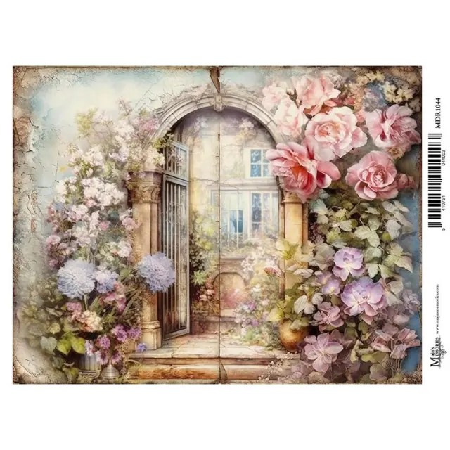 Ριζόχαρτο Maja's Memories, 30x42cm, Η πόρτα με τα λουλούδια, MDR1044