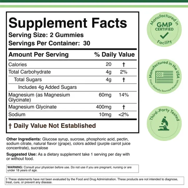Double Wood Supplements Magnesium Glycinate Gummies 2