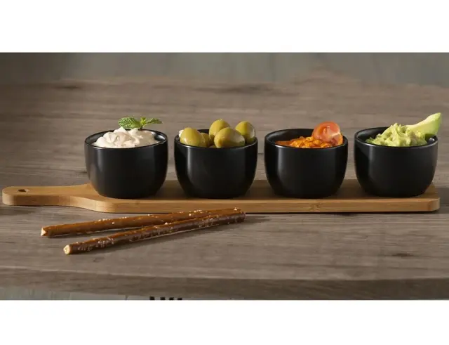 Σετ Σερβιρίσματος Secret de Gourmet με 4 κεραμικά μπωλ και δίσκο - 5 τεμάχια 145763 3