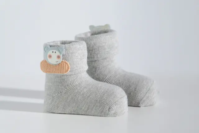 Socks Baby Panda Γκρι