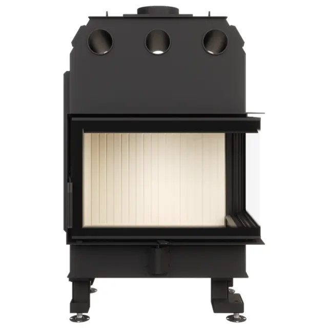 Ενεργειακό Τζάκι Ξύλου Γωνιακό 15.1kW Energy 75х50x47R ECO - Saven Χρώμα κεραμικής επένδυσης Λευκό