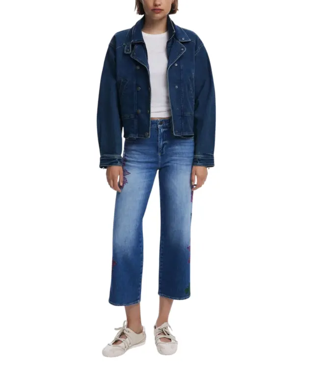 Desigual - Γυναικείο Παντελόνι Τζιν Botanic 25WWDD21-5053 Μπλε 3