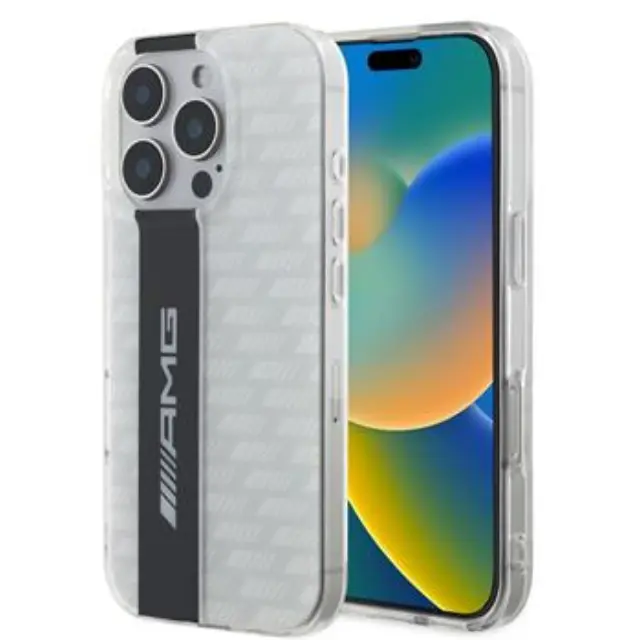 AMG Carbon Pattern Case for iPhone 16 Pro Max White