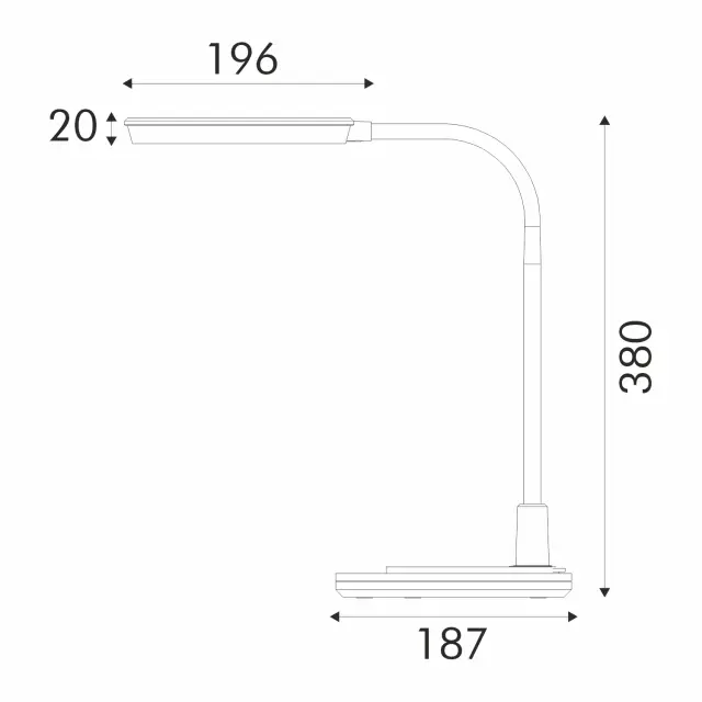 ΦΩΤΙΣΤΙΚΟ ΓΡΑΦΕΙΟΥ LED ACA BL1027BK ΜΑΥΡΟ 7W CCT 3000K/4000K/6000K 450LM / BL1027BK 3