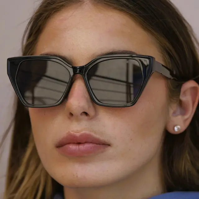 Ghetto Cat Eye Sunglasses Black Frame For Women 3