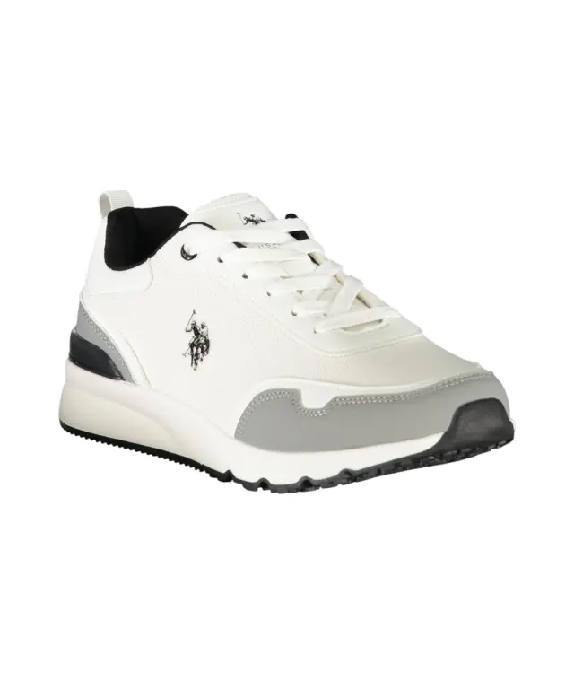 U.S. Polo Assn. - Ανδρικά Παπούτσια Sneakers NOAH001MFS1-WHIBLK Λευκό/Γκρι 3