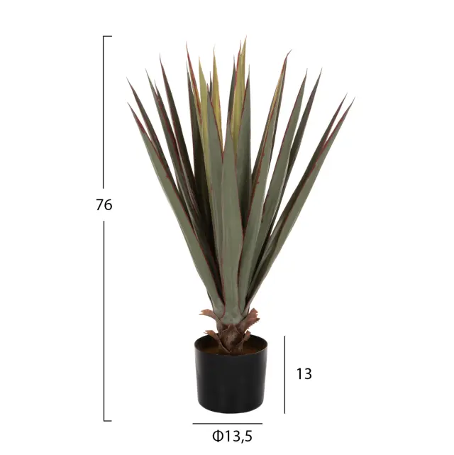 ΔΙΑΚΟΣΜΗΤΙΚΟ ΣΥΝΘΕΤΙΚΟ ΦΥΤΟ FB97985 SISAL AGAVE ΣΕ ΓΛΑΣΤΡΑ Φ13,5x13-76Υεκ. 2