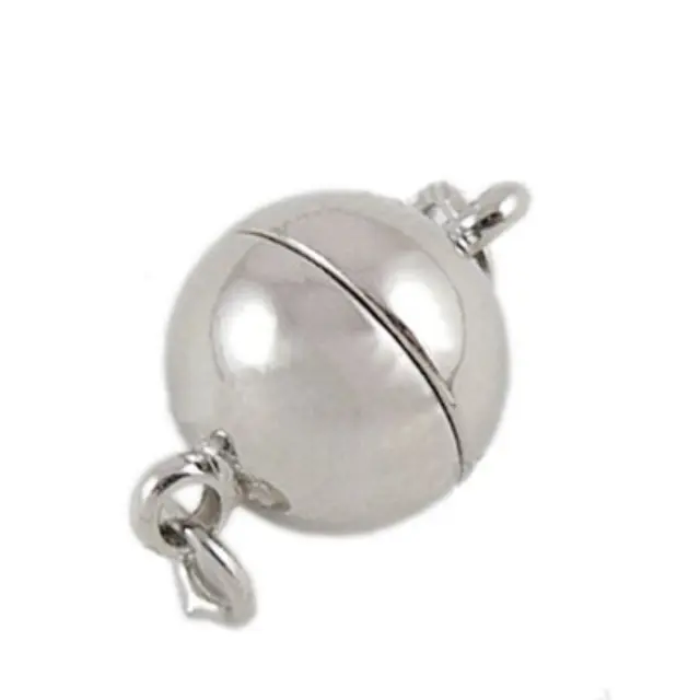Μαγνητικό Κούμπωμα - Platinum Color - 14x8mm - 4τεμ