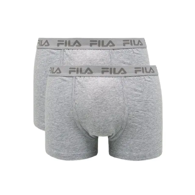 FILA Ανδρικό Boxer Classic Logo - Διπλό Πακέτο, Χρώμα Grey Heather