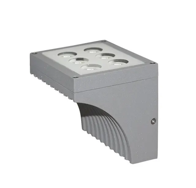 LED ΑΠΛΙΚΑ ΑΛΟΥΜΙΝΙΟΥ ΚΥΡΤΗ ΜΟΝΗΣ ΚΑΤΕΥΘ.6W ΘΕΡΜΟ ΓΚΡΙ
