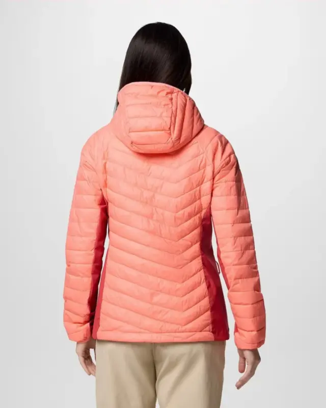Columbia Powder Pass II Hybrid Hooded Γυναικείο Μπουφάν Ροζ 3