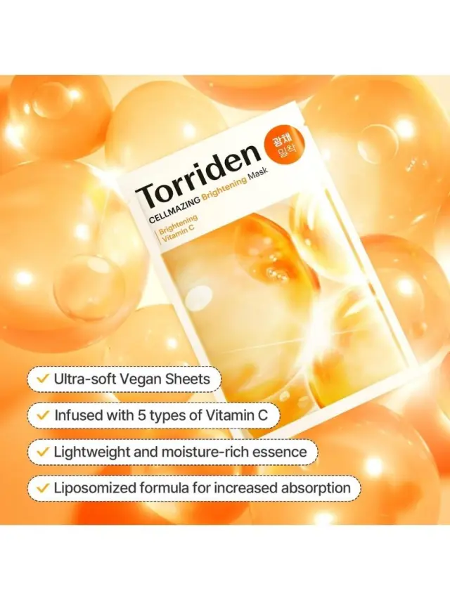 Torriden Cellmazing Brightening Mask – Λάμψη & Ομοιόμορφος Τόνος με Βιταμίνη C 26ml 3