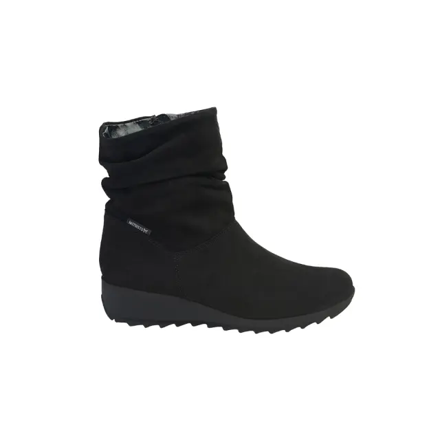 Mephisto Μποτάκια Γυναικείο δέρμα Nubuck Μαύρο MEP/AGATHA BLACK