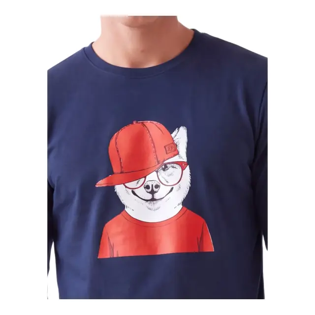 Mario Uomo Ανδρική Πυτζάμα Cool Bear, Χρώμα Σκούρο Μπλε 3