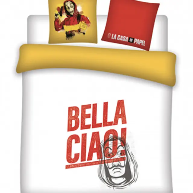 AyMax CASA DE PAPEL - Duvet Cover 240X220 - Bella Ciao 100% microfiber