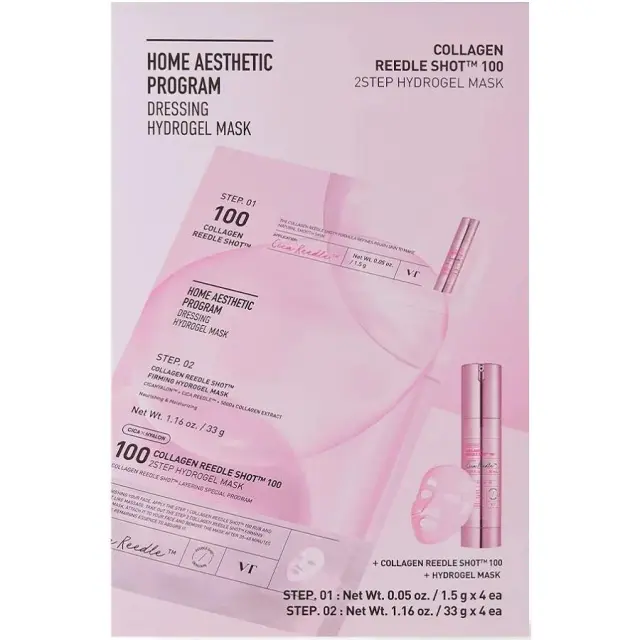 VT Collagen Reedle Shot 100 2step Hydrogel mask - Μάσκα υδρογέλης με κολλαγόνο