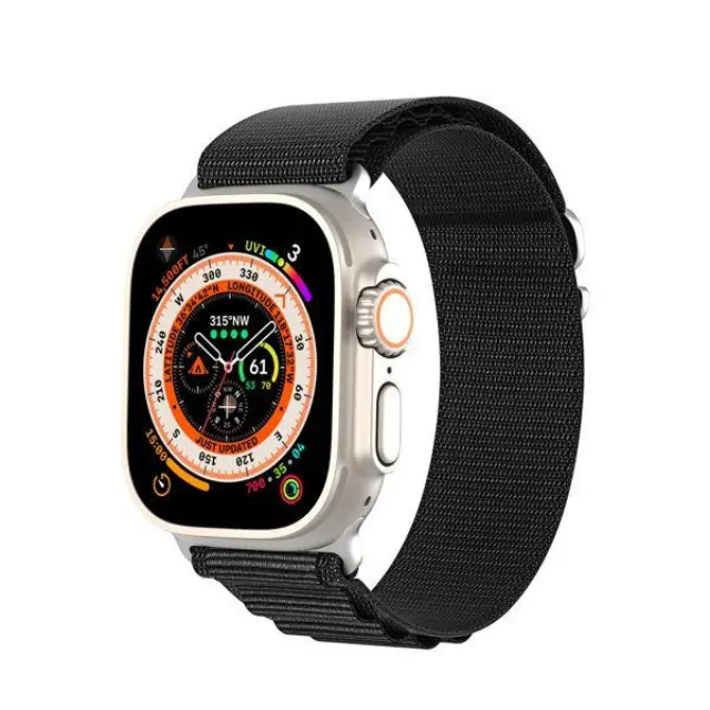 Dux Ducis® Υφασμάτινο Λουράκι για Apple Watch 42/44/45/49mm - Black