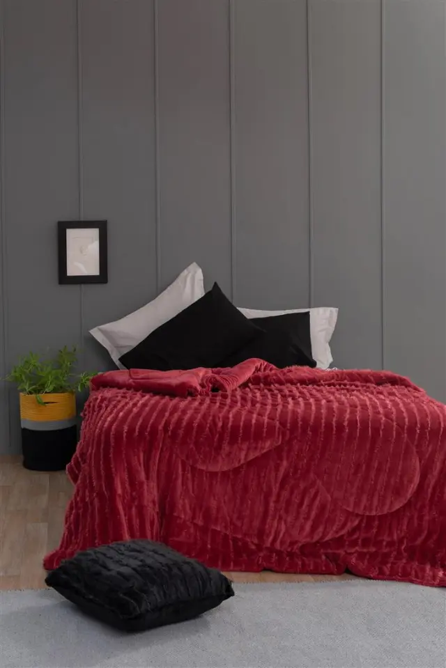 Κουβερτοπαπλωμα Ημιδιπλο GWEN Collection 220x240 GWEN RED Palamaiki - ΥΠΕΡΔΙΠΛΟ 220Χ240