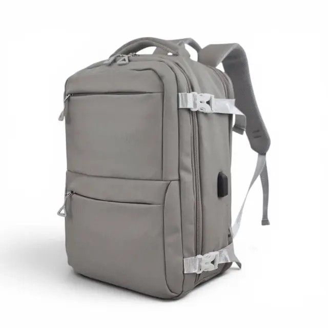 Σακίδιο Πλάτης Ταξιδίου PLAYFULBAGS PS2436 40×28×20(+8)cm Laptop 15.6” Αδιάβροχο με Επέκταση - Μαύρο