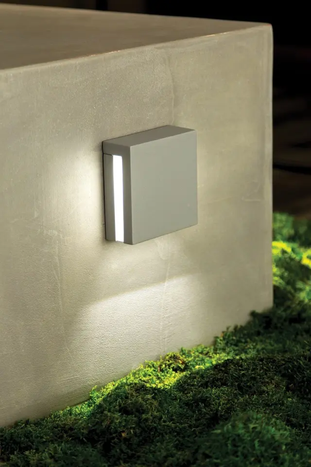 Bonk Φωτιστικό Led τοίχου χωνευτό 3.6W 3000K IP65 11x11x4cm γκρι Γκρί