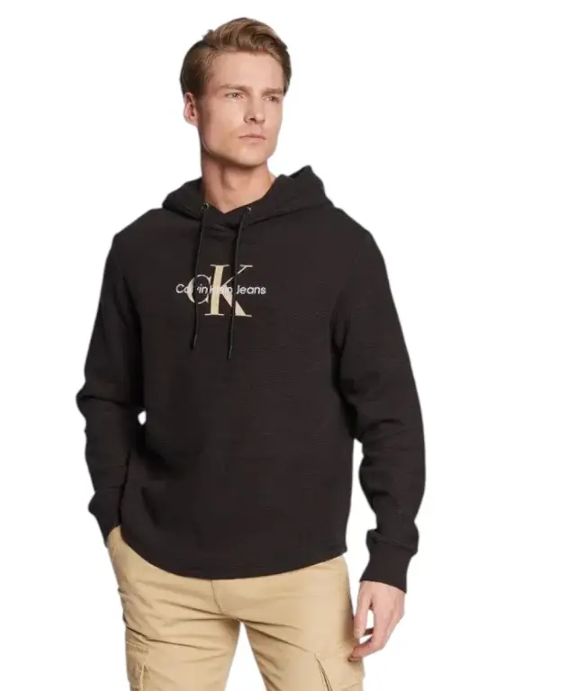 Calvin Klein - Ανδρικό Φούτερ Hoodie Regular Fit J30J322701-BEH Μαύρο - XL