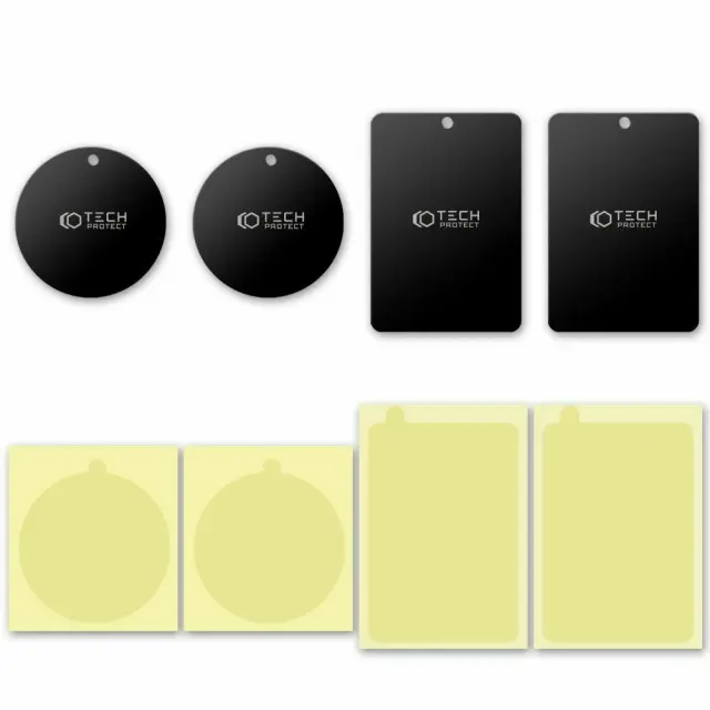 Tech-protect Metalplate Magnetic Car Mount Black [4 PACK] 3