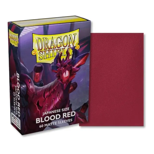Dragon Shield Japanese Matte Sleeves - Blood Red 'Juusouken' (60 Sleeves) 2