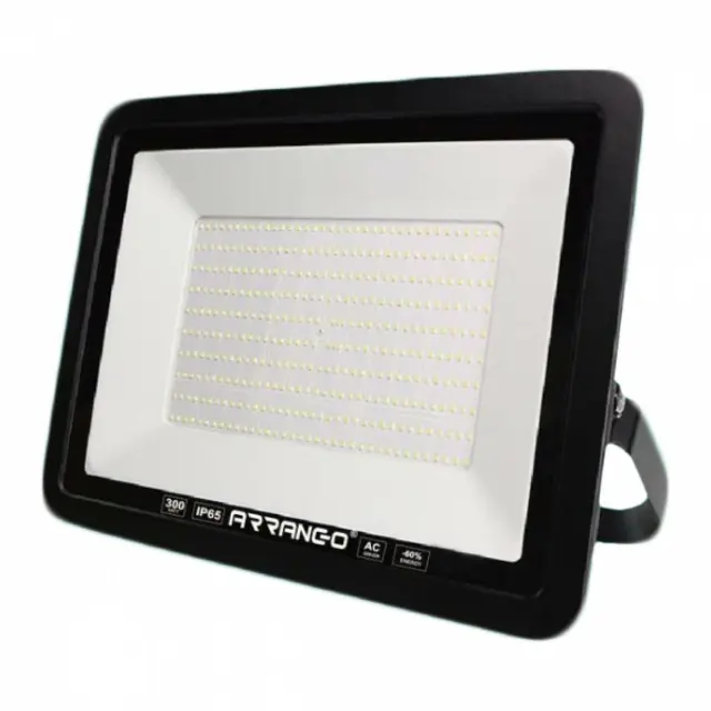Arrango Στεγανός Προβολέας IP65 Ισχύος 300W με Φυσικό Λευκό Φως σε Μαύρο χρώμα AP79297