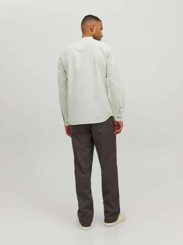 JPRBLASUMMER HALF PLACKET SHIRT L/S SN Celadon Green 2