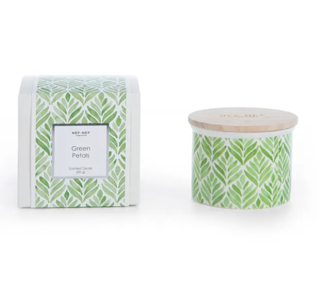 ΑΡΩΜΑΤΙΚΟ ΚΕΡΙ GREEN PETALS 200gr NEF-NEF HOMEWARE GREEN