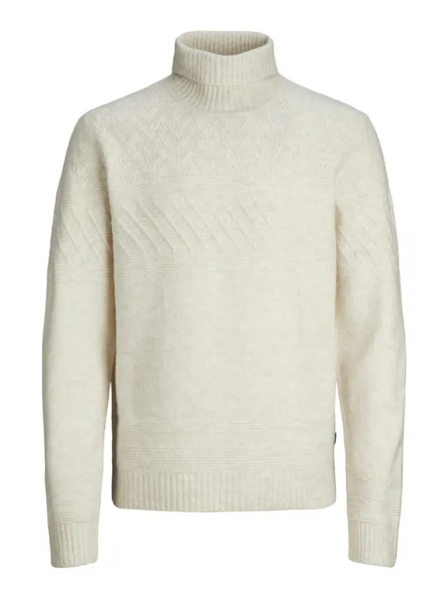 JPRCCMILO KNIT ROLL NECK BF LN moonbeam