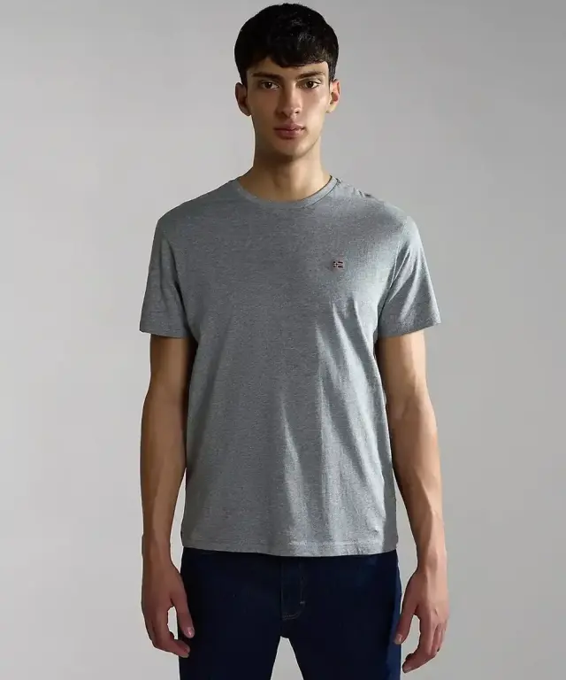 Napapijri - Ανδρικό T-shirt Salis Ss Sum Regular Fit NP0A4H8D-160 Γκρι - S