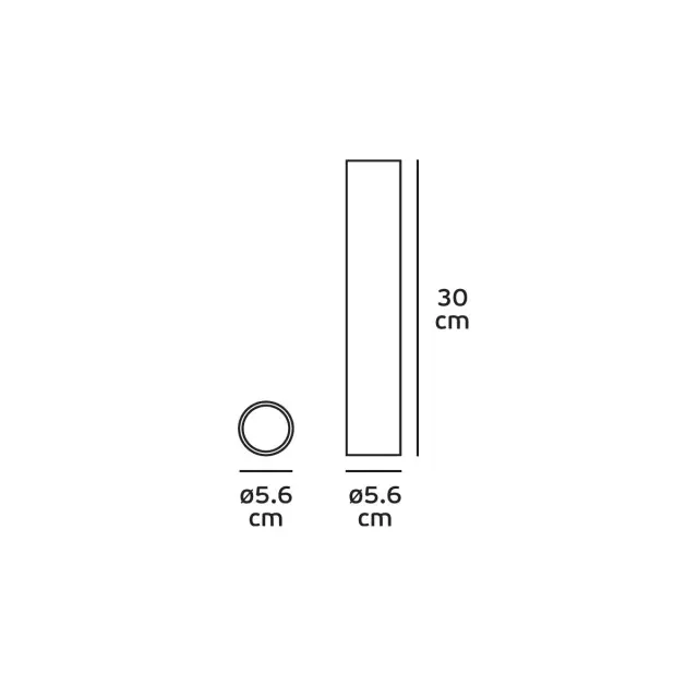 Rein Φωτιστικό οροφής κύλινδρος GU10/PAR16 L30cm μαύρο 3