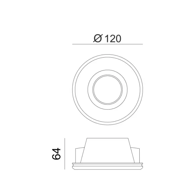 ΣΤΡΟΓΓΥΛΟ ΓΥΨΙΝΟ TRIMLESS ΣΠΟΤ ZOE GU10 / G90021C 2