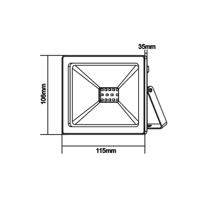 LED SMD ΠΡΟΒΟΛΕΑΣ 12-24V DC 10W 4000K 850LM IP66 Ra80 ΜΑΥΡΟ / Q1040DC 2