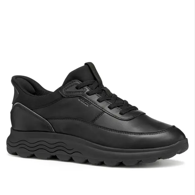 Γυναικεία Ανατομικά Δερμάτινα Sneakers Geox Spherica D567MB 00085 C9999 Μαύρα Μαύρο - 37 2