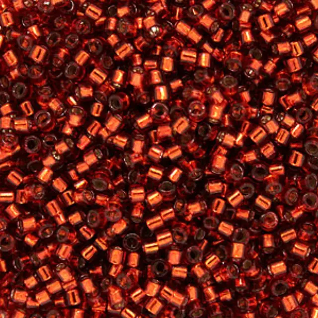 Χάντρα Miyuki Delica 11/0 - DB0601 - Transparent Silver Lined Reddish Orange ~7gr