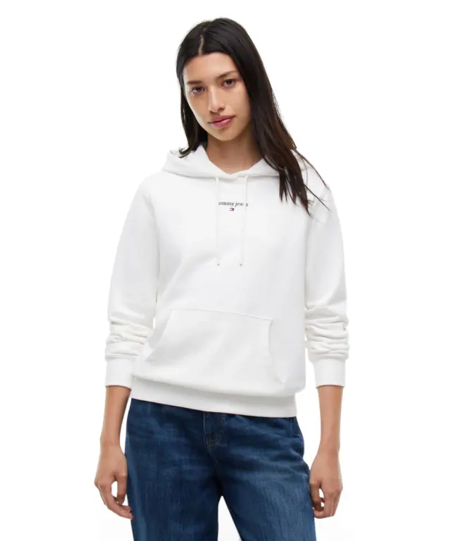 Tommy Hilfiger - Γυναικείο Φούτερ Classic Logo Regular Fit DW0DW23537-YBL Λευκό 2