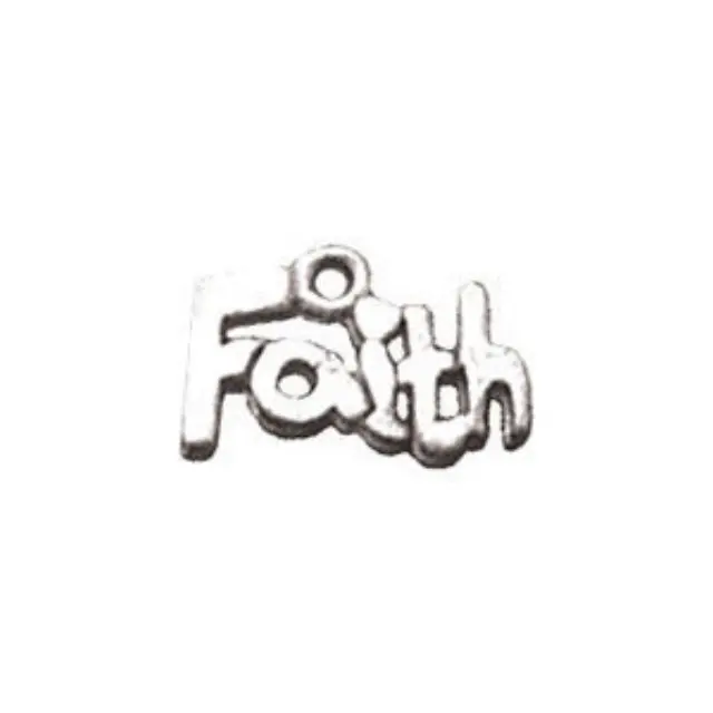 Διακοσμητικό Χυτό Pewter - Faith - Antique Fine Silver - 2τεμ
