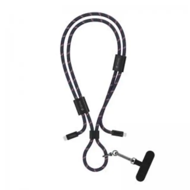 Καλώδιο Σύνδεσης USB 2.0 Devia EC429 Woven Adjustable Lanyard USB C σε Lightning PD 27W 1.6m Cable Pro5 Σκούρο Μπλε N68622 2