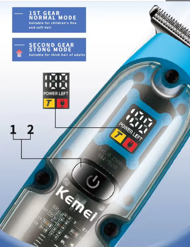 Κουρευτική μηχανή - KM-2258 - Kemei 2