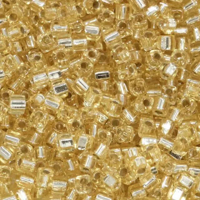 Χάντρα Miyuki Cube 4mm - 003 - Silver Lined Gold ~25gr