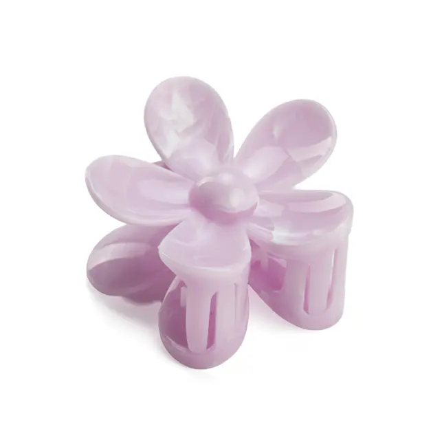 Κλαμέρ Μαλλιών Λουλούδι Light Pink Marble