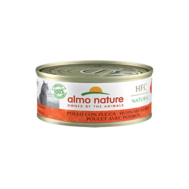Almo Nature Cat Adult HFC Natural Κονσέρβα Κοτόπουλο & Κολοκύθα 70gr Μονόχρωμο