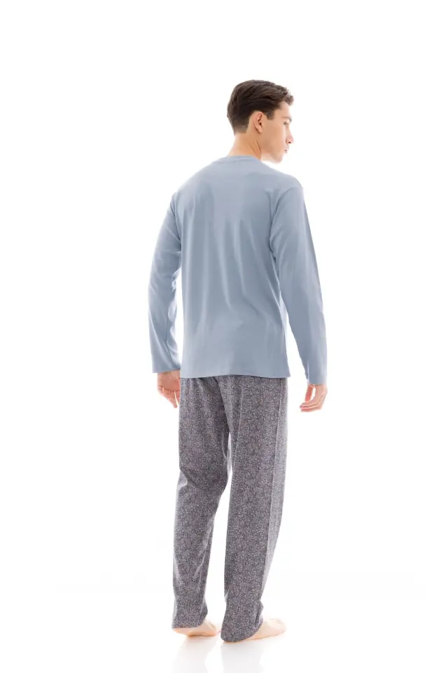 W-M677 - Blue Cloud - PYJAMA BLUE GREY - M 3
